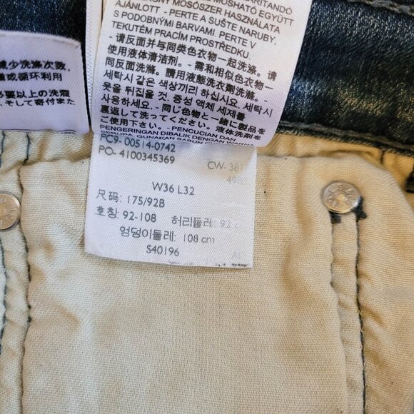 Levis 514 Jeans Mens Tag Size 36x32 Blue Denim Straight Leg Regular Fit - Picture 15 of 16